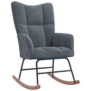 chaise à bascule avec tabouret 3011660-2 Gris - Gris lava