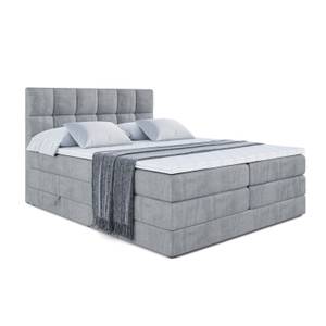 Boxspringbett RICAR KING Hellgrau - Breite: 120 cm