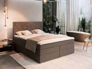 Boxspringbett TRANI Braun - Breite: 180 cm