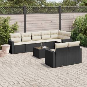 Gartensitzgruppe K3809(9-tlg) Schwarz - Massivholz - 69 x 62 x 66 cm