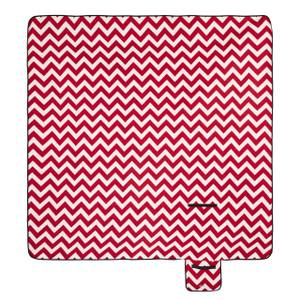 Picknickdecke Zickzack Muster Schwarz - Rot - Weiß - Metall - Kunststoff - Textil - 200 x 1 x 200 cm