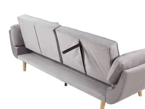 Canapé convertible ASBY Gris - Gris lumineux - Chêne clair