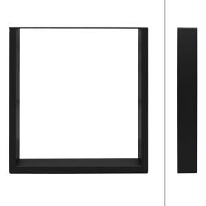 Tischbeine 2er Set 70x72 cm Schwarz Schwarz - Metall - 8 x 72 x 70 cm