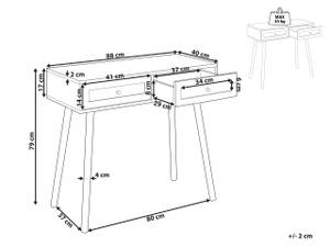 Table d'entrée ODELL Marron - Bois manufacturé - 88 x 79 x 40 cm