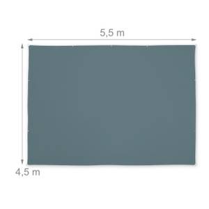 Voile d'ombrage rectangulaire gris 550 x 450 cm