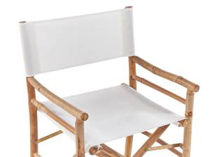 Chaise de jardin MOLISE Marron - Blanc - Bambou - 58 x 86 x 45 cm