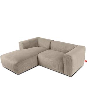 Ecksofa BUFFO 4-Sitzer Beige - Breite: 237 cm - Armlehne beidseitig montierbar - Ecke davorstehend links - Ottomane davorstehend links