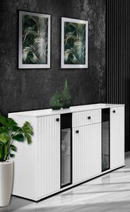 FURNIX Sideboard SARAI Weiß-Weiß Reinweiß