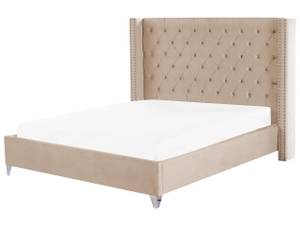 Doppelbett LUBBON Beige - Silber - 209 x 142 x 215 cm