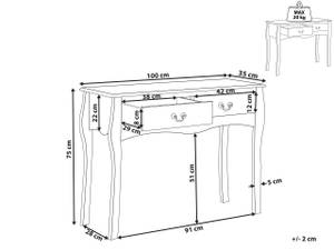 Konsolentisch KLAWOCK Schwarz - Holzwerkstoff - 100 x 75 x 35 cm