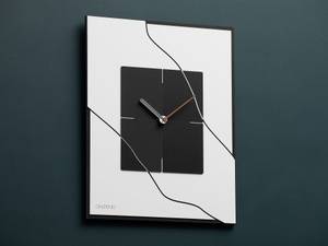 Horloge murale design THE FRAMED. Noir - Blanc - Matière plastique - 40 x 50 x 1 cm