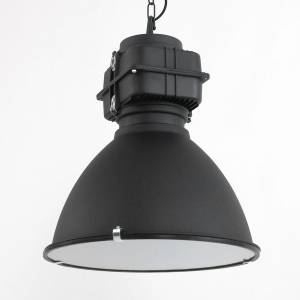 Pendelleuchte Densi Acier / Verre - 1 ampoule - Noir - Blanc