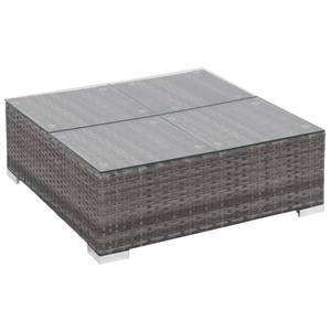 Garten-Sofagarnitur Grau - Metall - Polyrattan - 74 x 26 x 74 cm