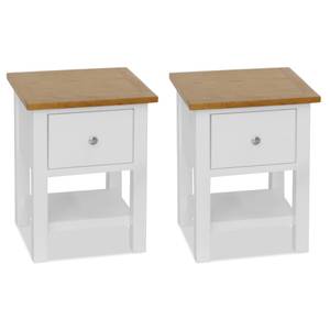 Nachttische 2er Set W377 Braun - Massivholz - 36 x 47 x 30 cm