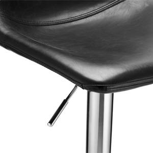 Chaises de bar Lukas Noir Lot de 2 Noir - Métal - Matière plastique - 46 x 89 x 57 cm