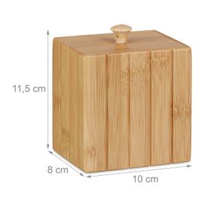 Aufbewahrungsbox mit Deckel Braun - Bambus - 10 x 12 x 8 cm