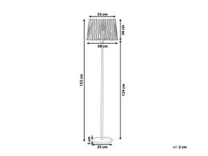 Grande lampe FORGE Marron - Argenté - Métal - 38 x 153 x 38 cm