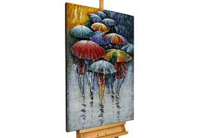 Tableau métallique 3D Umbrella Colors Métal - 50 x 100 x 4 cm