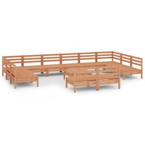 Garten-Lounge-Set Braun - Massivholz - Holzart/Dekor - 64 x 29 x 64 cm