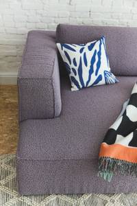 BIG CUBE STYLE Sofaecke Violett - Ecke davorstehend rechts - Longchair davorstehend links