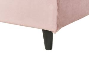 Doppelbett FITOU Eiche Dunkel - Pink - Breite: 150 cm