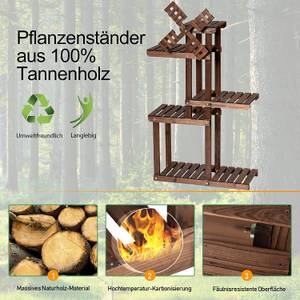 Pflanzenregal Blumenregal Braun - Holzwerkstoff - 25 x 97 x 63 cm