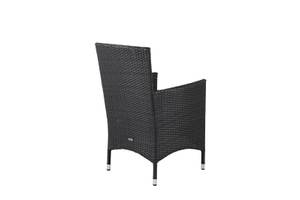 Chaise de jardin Malin lot de 2 Noir