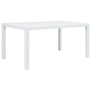 Table de jardin Blanc - Matière plastique - 150 x 72 x 150 cm