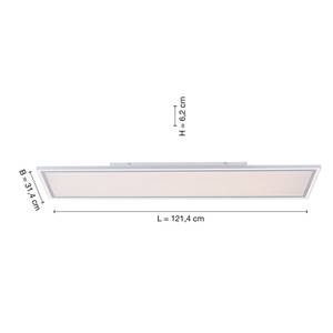 LED Panel EDGE Weiß - Metall - Kunststoff - 121 x 6 x 121 cm