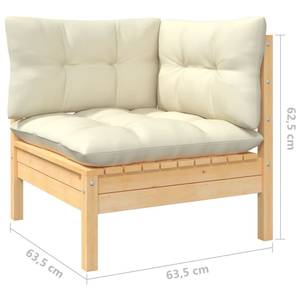 Garten-Lounge-Set (3-teilig) 3012138-9 Creme - Holz