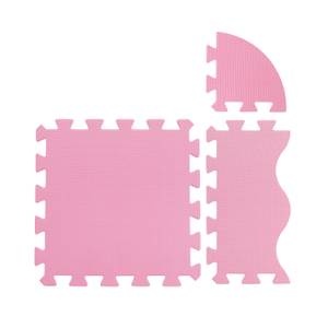 36-teilige Puzzlematte mit Rand Hellrosa - Pink