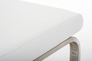 Chaise de salle à manger Belfort Blanc - Cuir synthétique - 40 x 90 x 50 cm