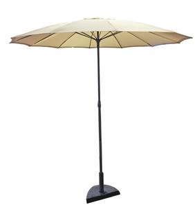 Regenschirm mit Mittelstange mit Beige - Metall - 230 x 240 x 230 cm