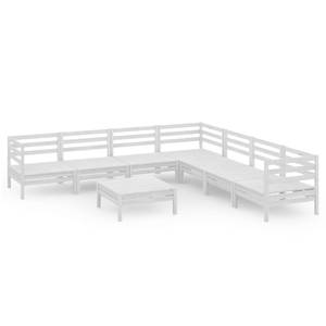 Garten-Lounge-Set Weiß - Massivholz - Holzart/Dekor - 64 x 29 x 64 cm