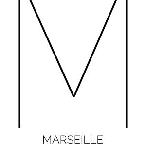 Tableau Marseille 30 x 45 cm - Verre