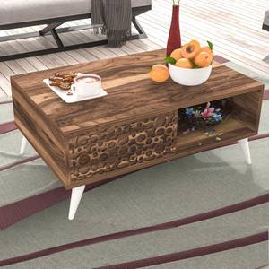 Table basse de salon Leka Marron - Bois manufacturé - 60 x 37 x 90 cm