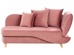 Chaiselongue MERI Eiche Hell - Pink - Armlehne davorstehend links