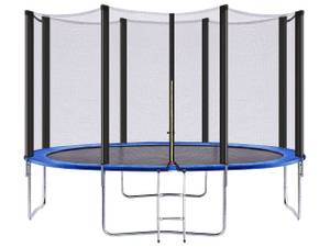 Trampoline RISATA Noir - Bleu - Textile - 366 x 260 x 366 cm