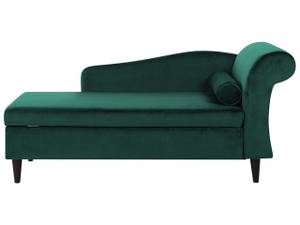 Chaise longue LUIRO Noir - Vert foncé - Vert - Accoudoir monté à gauche (vu de face) - Angle à droite (vu de face)