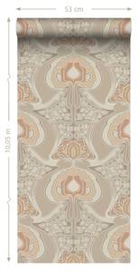 Tapete Blumenmuster im Jugendstil 7091 Beige