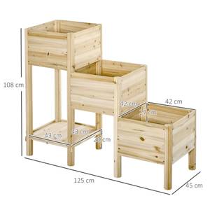 Hochbeet 845-653 Braun - Holzwerkstoff - 45 x 108 x 125 cm