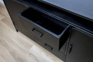 Sideboard Black Omerta Schwarz - Massivholz - 150 x 85 x 40 cm