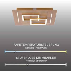 LED Deckenlampe Smart Home Q - LINEA CCT Braun - Metall - 40 x 7 x 40 cm