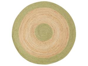 Tapis tressé YAYALAR Beige - Vert - Vert clair