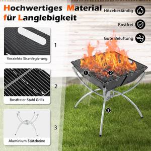 Campinggrill ZB33625PW Schwarz - Metall - 45 x 49 x 45 cm