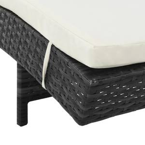 Sonnenliege DE680 Schwarz - Rattan - 60 x 37 x 199 cm