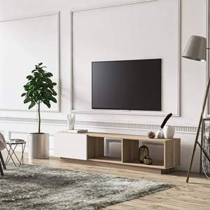 TV-Schrank Lepando weiß/braun Braun - Holzwerkstoff - 180 x 42 x 37 cm