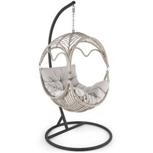 Hängesessel LORETO Grau - Rattan - 202 x 69 x 85 cm