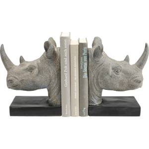 Buchstütze Rhino Grau - Kunststoff - 17 x 20 x 33 cm