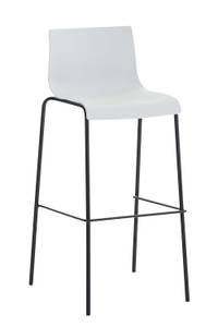 Tabouret de bar Hoover Lot de 2 Blanc - Noir